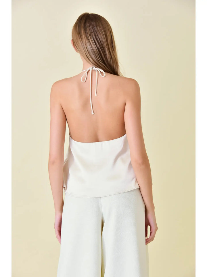 Flower Spaghetti Halter Top