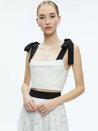 Clara Bow Strap Bustier Crop Top