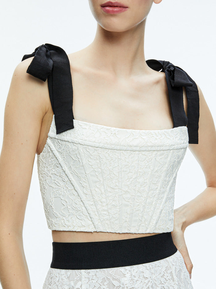 Clara Bow Strap Bustier Crop Top