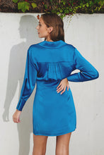 Load image into Gallery viewer, Satin Convertible Sleeve Mini Dress