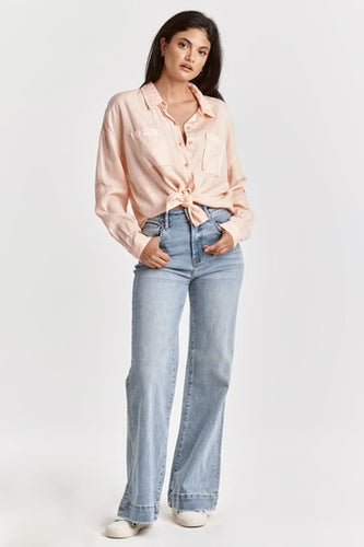 Fiona Mid Rise Wide Leg Jeans