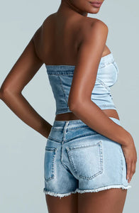 Do It All Denim Tube Top