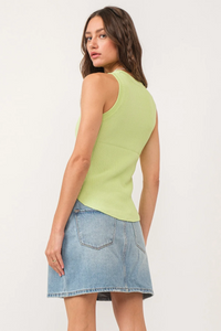 Cora Tank in Pale Lime