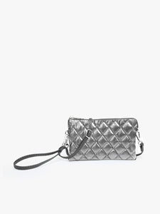 Quilted Graphite Crossbody