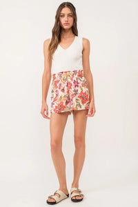 Peony Vneck rib Tank