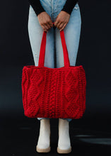 Load image into Gallery viewer, Cable Knit Tote *Multiple Colors Available*