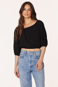 Boatneck Shirred Top