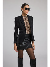 Load image into Gallery viewer, Gayle Vegan Leather Ponte Combo Blazer