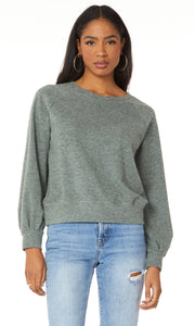 Pleat Sleeve Sweatshirt