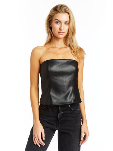 Merrill Vegan Leather Tube Top