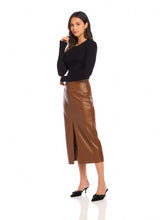 Load image into Gallery viewer, Kala Faux Leather Midi Skirt