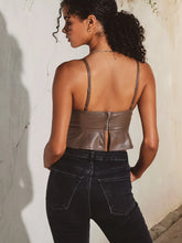 Load image into Gallery viewer, Faux Leather Cami Top