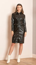 Load image into Gallery viewer, Destiny Faux Leather Shirt Dress