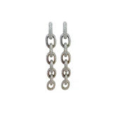 Pave Link Drop Earring *multiple colors*