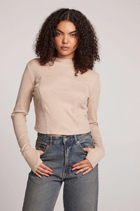 Stretch Rib Knit L/S Top