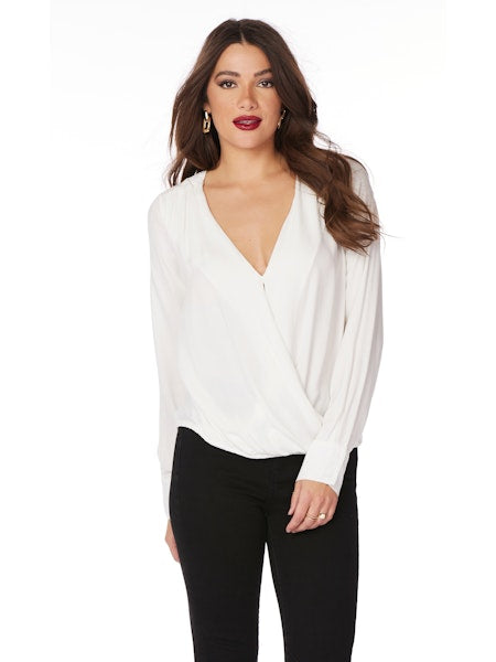 Surplice Pleated Top