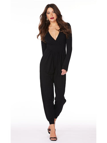 Surplice Jogger Jumpsuit