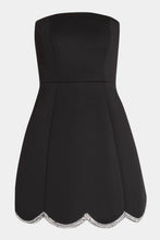 Load image into Gallery viewer, Scallop Hem Mini Dress