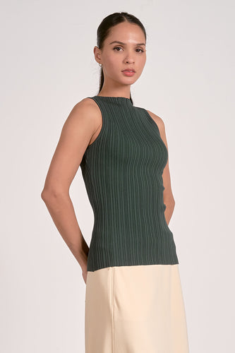 Ribbed Sleeveless Top