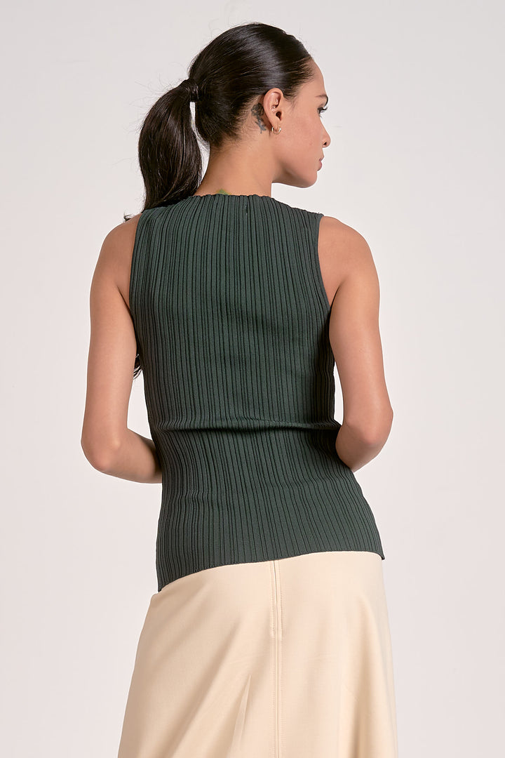 Ribbed Sleeveless Top