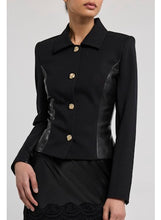 Load image into Gallery viewer, Robby Vegan Leather Combo Ponte Jacket