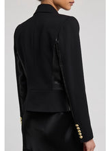 Load image into Gallery viewer, Robby Vegan Leather Combo Ponte Jacket