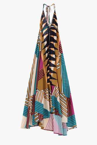 Abstract Halter Dress