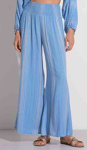 Simi Pant in Blue Lilac Stripe
