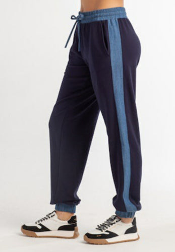 Fleece Terry with Denim Joggers