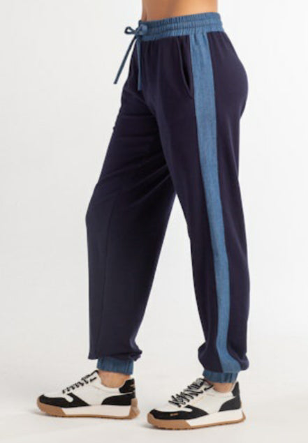 Fleece Terry with Denim Joggers
