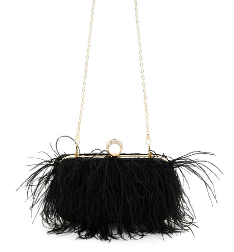 Feather evening Clutch