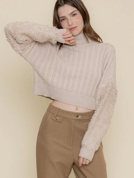 Turtleneck Knit Top