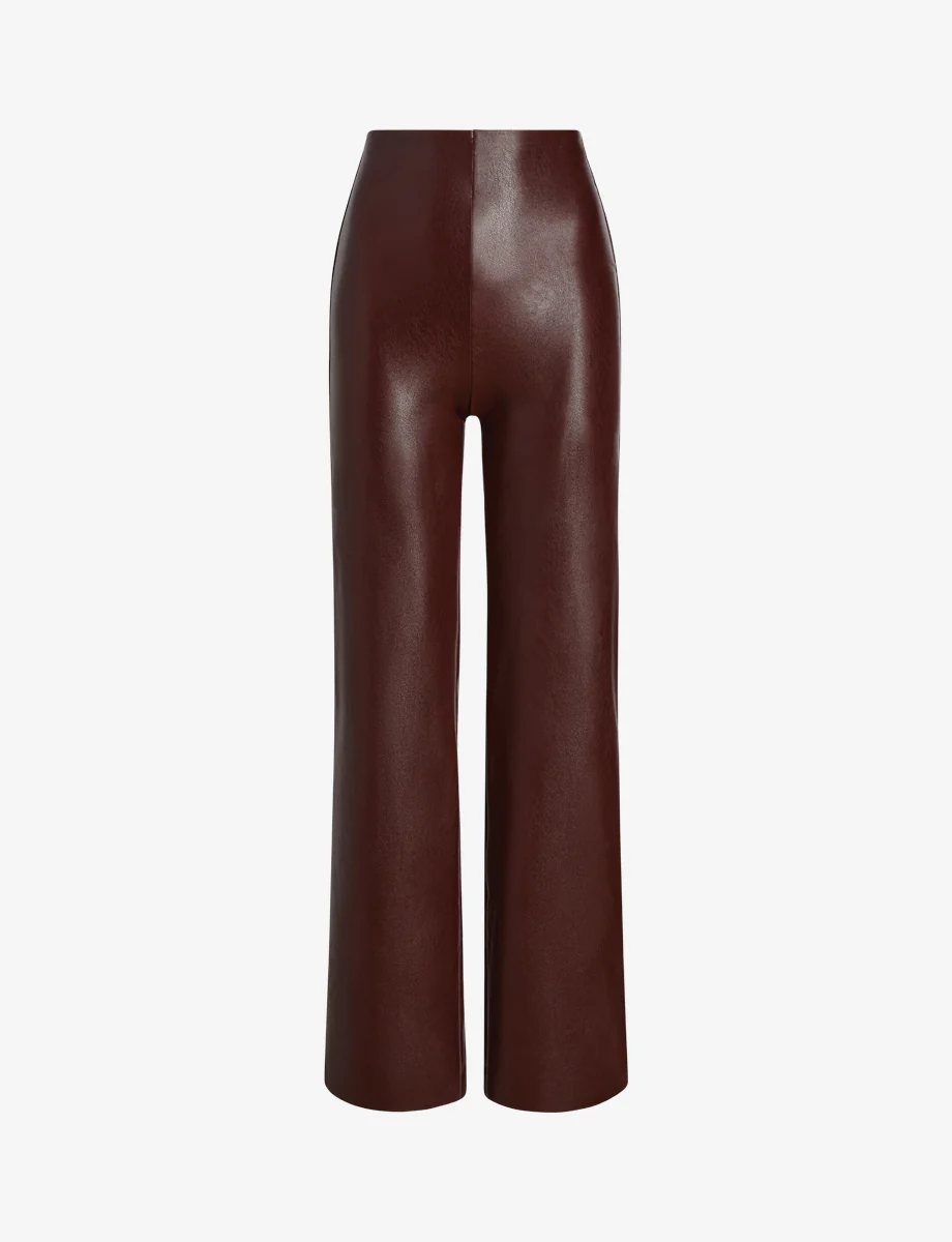 Faux Leather Wide Leg Pant