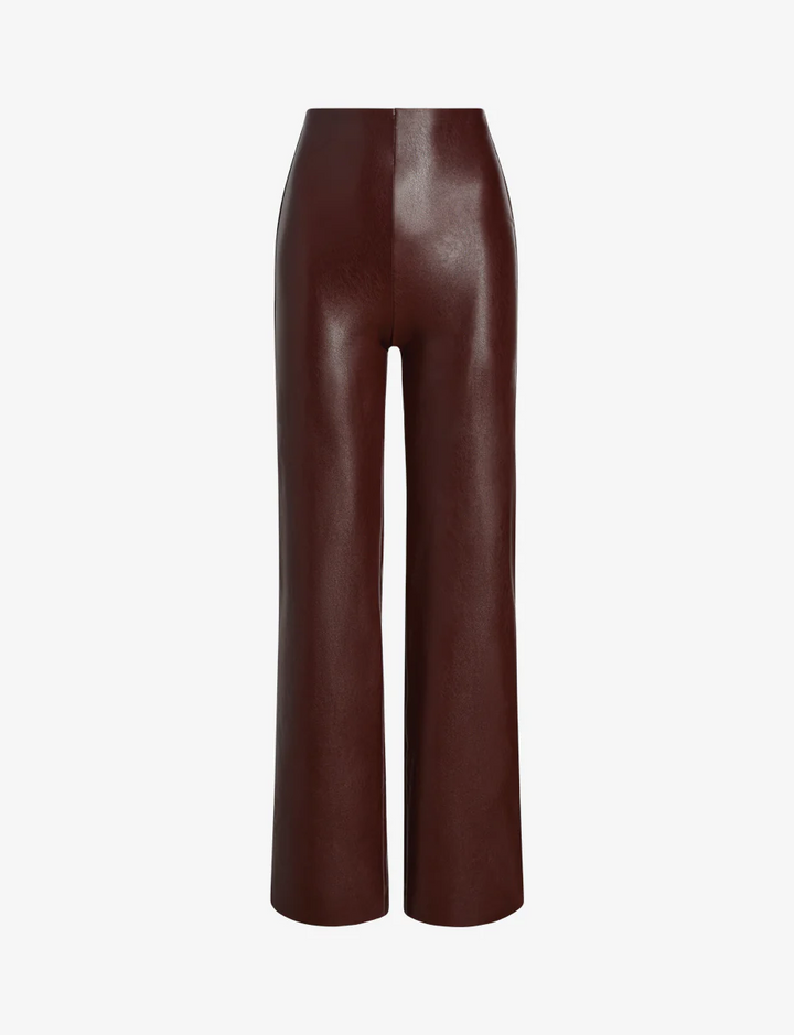 Faux Leather Wide Leg Pant