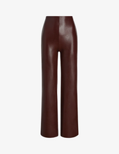 Load image into Gallery viewer, Faux Leather Wide Leg Pant