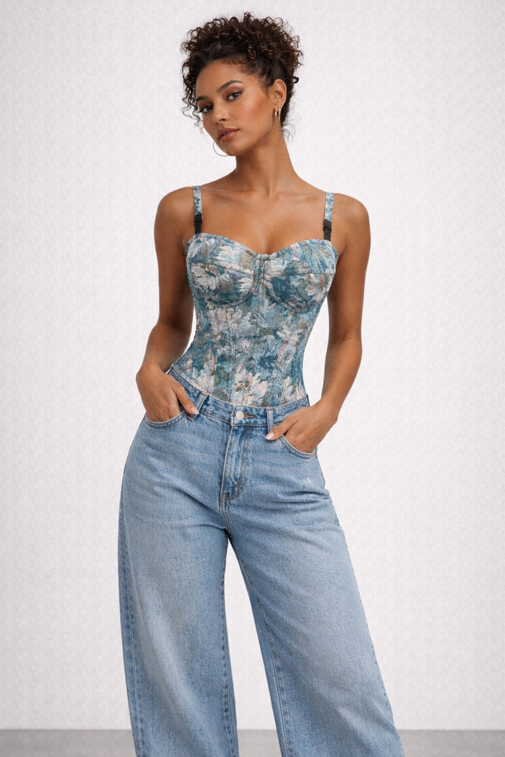 Brocade Corset Top