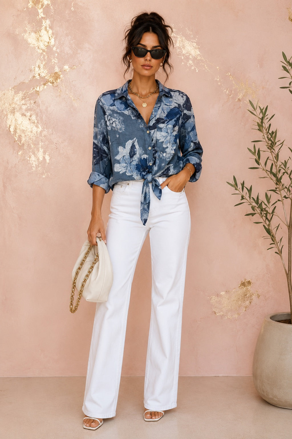 Peonies Print Top