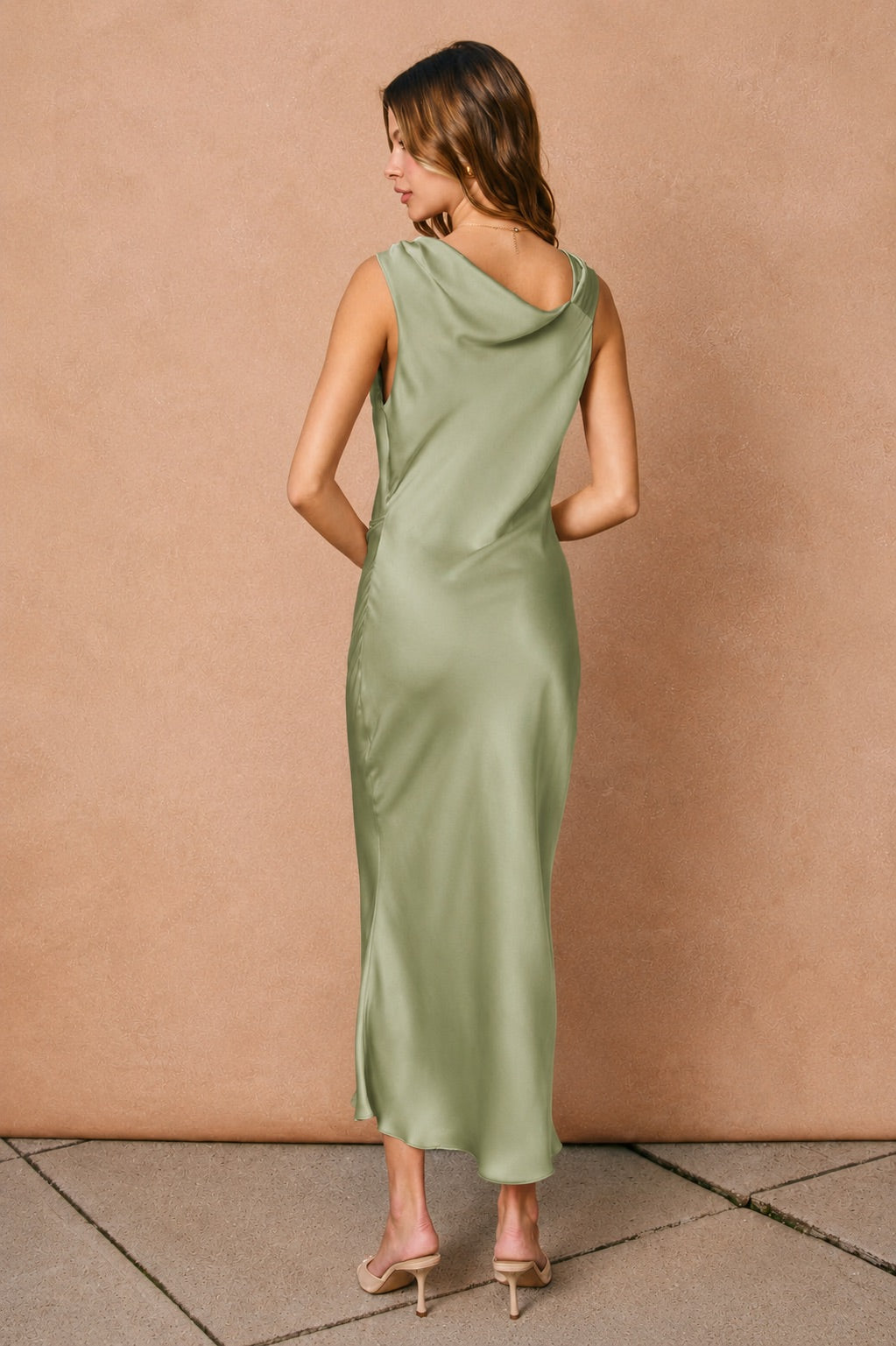 Off The Shoulder Ruched Midi Dress
