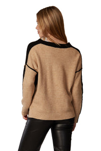 2Tone Rib Vneck Sweater *multiple colors*