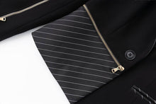 Load image into Gallery viewer, Colorblock Pinstripe Blazer