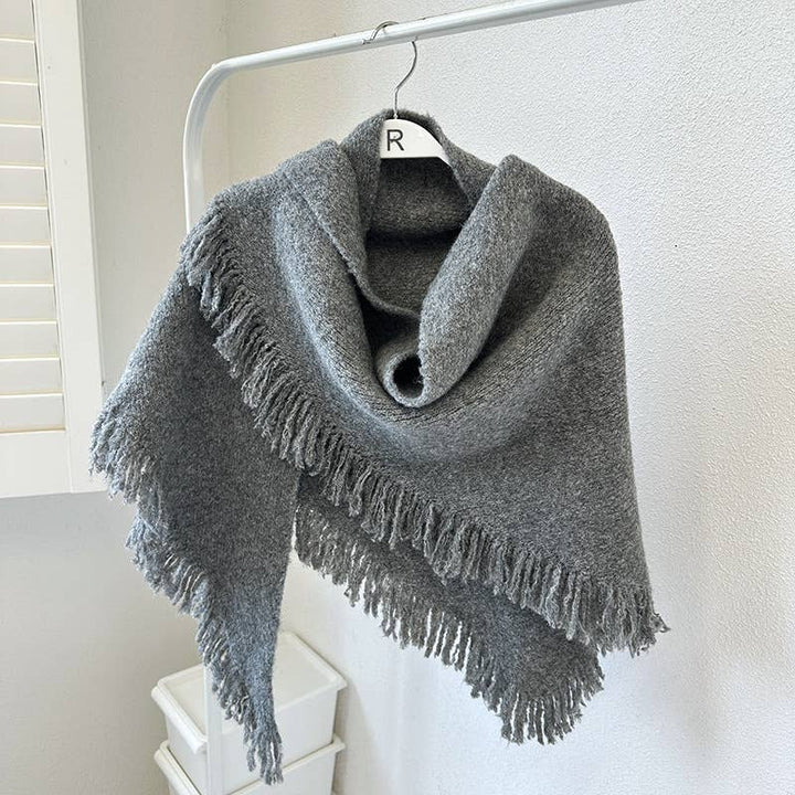 ACCITY - Knit Triangle Shawl Wrap