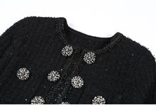 Load image into Gallery viewer, Tweed Sequined Knit Dress