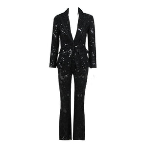 Glam Sequin Lace Suit