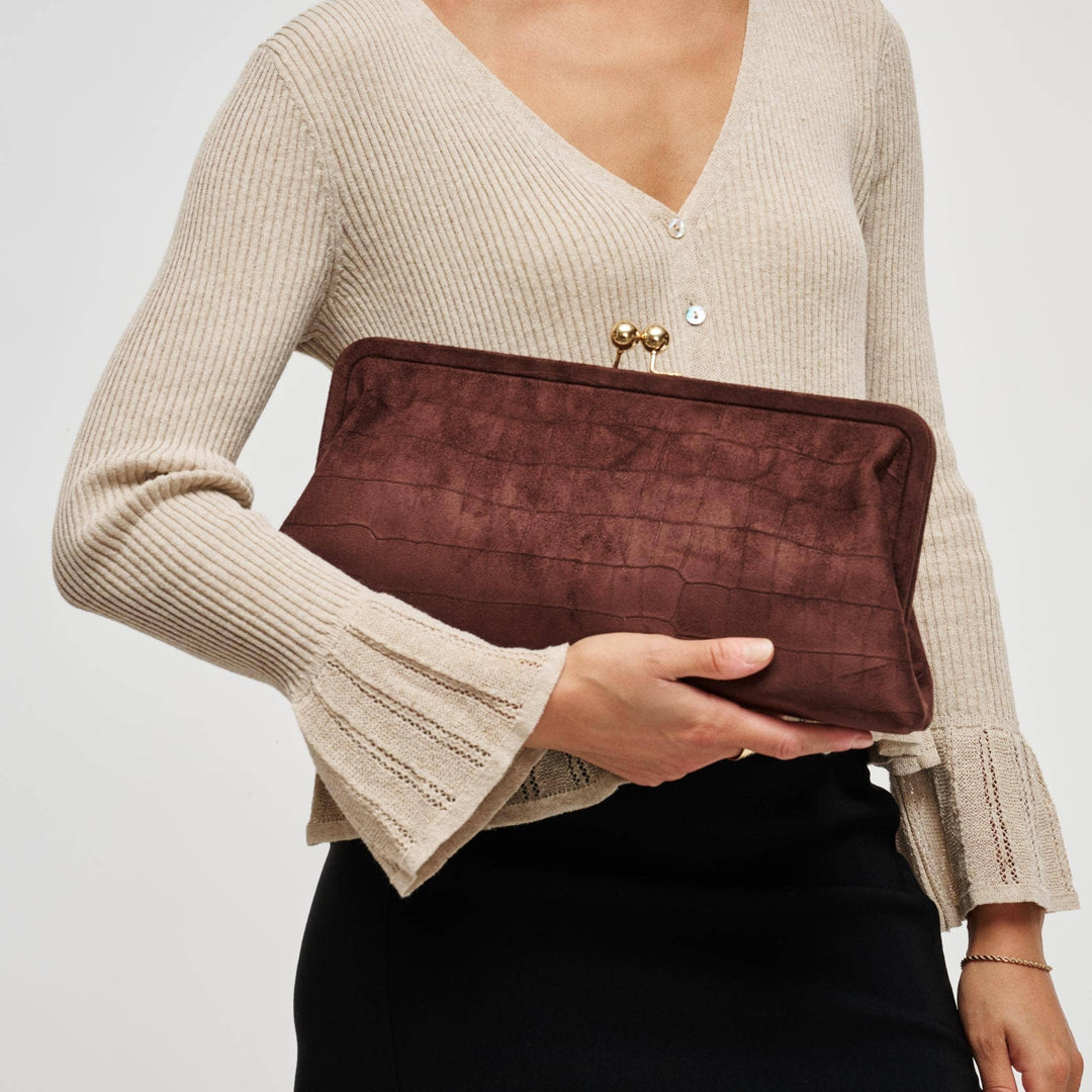 Kristin Faux Suede Clutch *multiple colors*