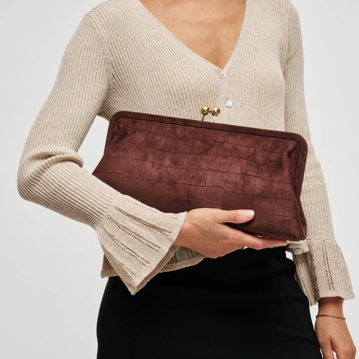 Kristin Faux Suede Clutch *multiple colors*