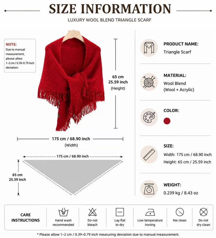 ACCITY - Knit Triangle Shawl Wrap