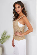 Load image into Gallery viewer, Metalic Thread Crochet Tank