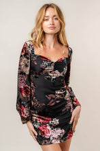 Load image into Gallery viewer, Velvet Burnout Dress w/ Bell Sleeve