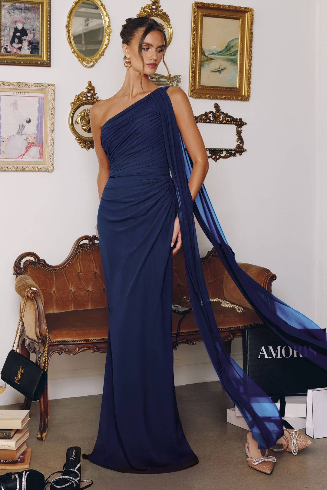 ONE SHOULDER GOWN *multiple colors*