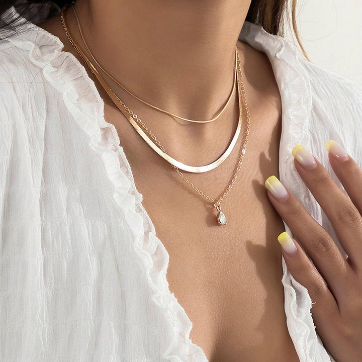 ACCITY - COOL STYLE STACKED TEMPERAMENT SIMPLE NECKLACE_CWAJE2001